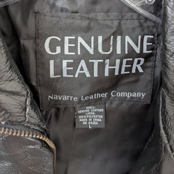 NWT Vintage Navarre Leather Company Genuine Leather Jacket, Large - Picture 3 of 5